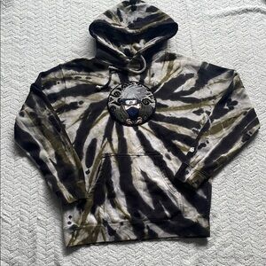 *Rare*Hypland Kakashi Green Tie-dye Hoodie Size M